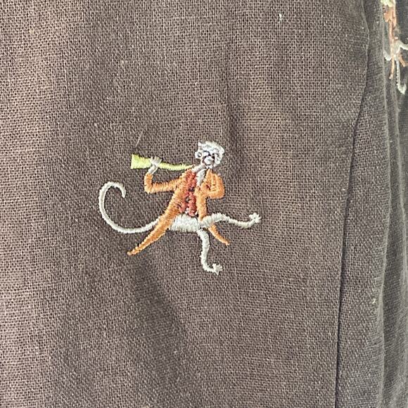 VTG Plaza South Petite Women's Size 16P Dressy Dancing Monkeys Fully Lined Crop - Picture 6 of 12